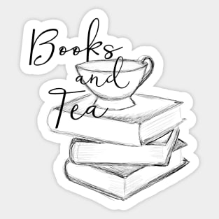 Books and tea Sticker